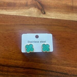 Green Clover Earrings